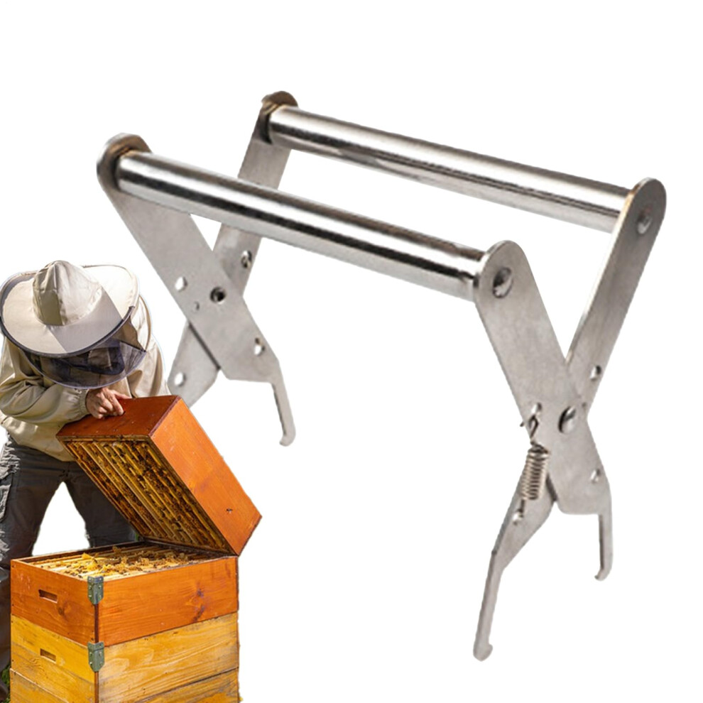 Bee Hive Tools - Stainless Steel Beekeeper Frame Gripper Clamp for Harvesting, Extracting, Feeding, and Rearing-image-OPC-PKDBWQW-NEW