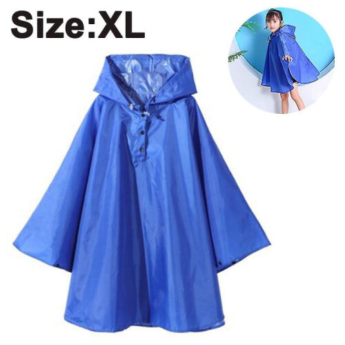 Kids Rain Poncho Hooded Jacket Rain Coat