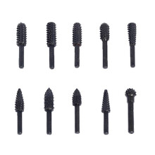 10 Pieces Steel Rotary Burr Set for Burnishing Wood Surfaces