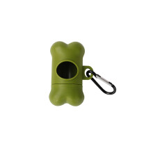 Dog Poop Bag Dispenser with Leash Clip, Durable Pet Waste Bag Holder for Dog Leash, Fits Standard Poop Bags, Black