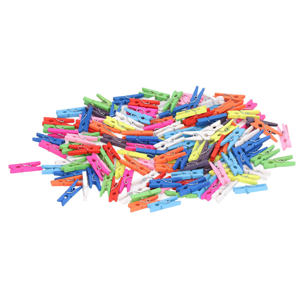 100Pcs Wooden Clothes Pins Mini Size Bright Colors-image-OPC-PKDC8GT-NEW