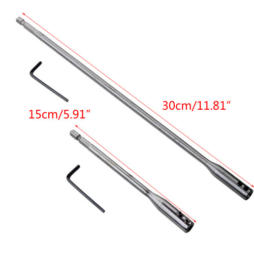 Flat Drill Shaft Hole Extention Hex for House Construction-4pc 2