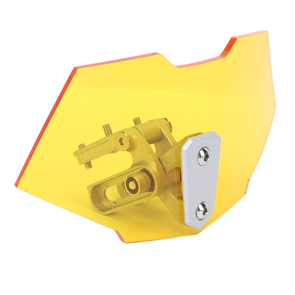Adjustable Acrylic Motorcycle Windshield Extension 218Mm X 110Mm Yellow 9441347891103