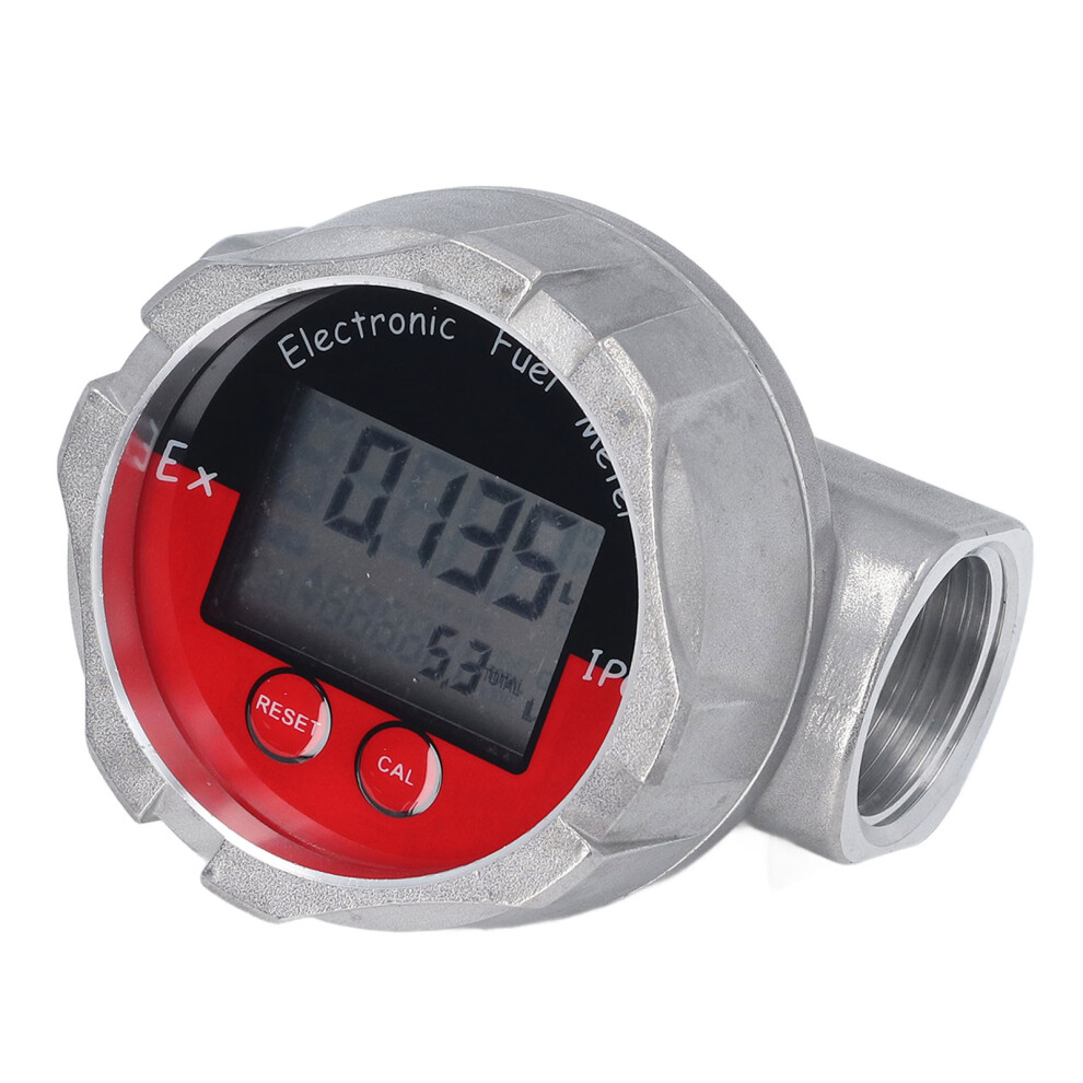 1 Inch Turbine Flow Gauge Digital Lcd For Gasoline Diesel Water 20Mpa 7891347891788