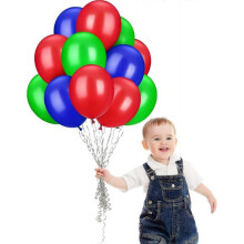 100 Pieces 12 Inch Latex Balloons Colorful Round Balloons for Wedding Birthday Festival Party Decoration (blue, Red, Green)