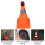2-Pack 30cm Foldable Traffic Cones with Reflective Strips & Lights, Orange 9