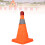 2-Pack 30cm Foldable Traffic Cones with Reflective Strips & Lights, Orange 4