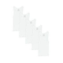 Φανέλα Hanes για Αγόρια, EcoSmart Cotton, Διαθέσιμες Πολλές Συσκευασίες, Λευκή, Μεσαία