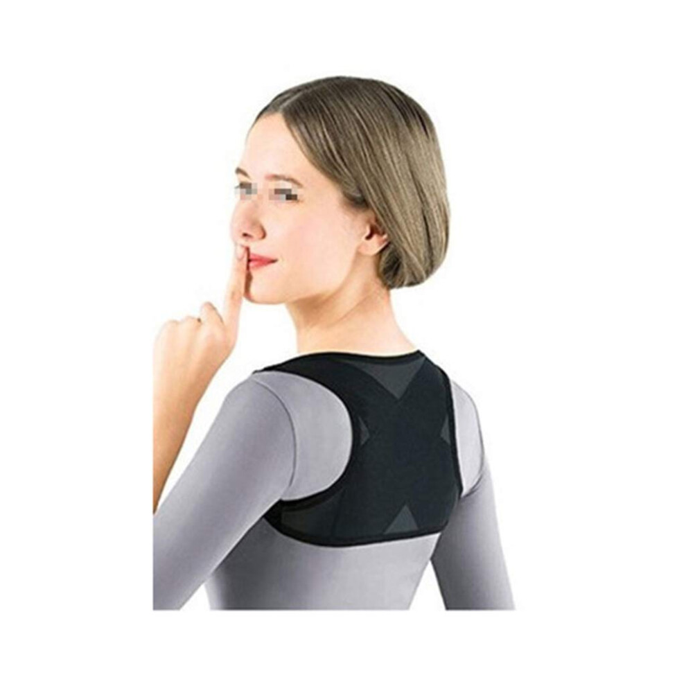 Black Posture Corrector For Men And Women, Invisible Shoulder Support, Relieves Neck And Shoulder Pain, Size M,