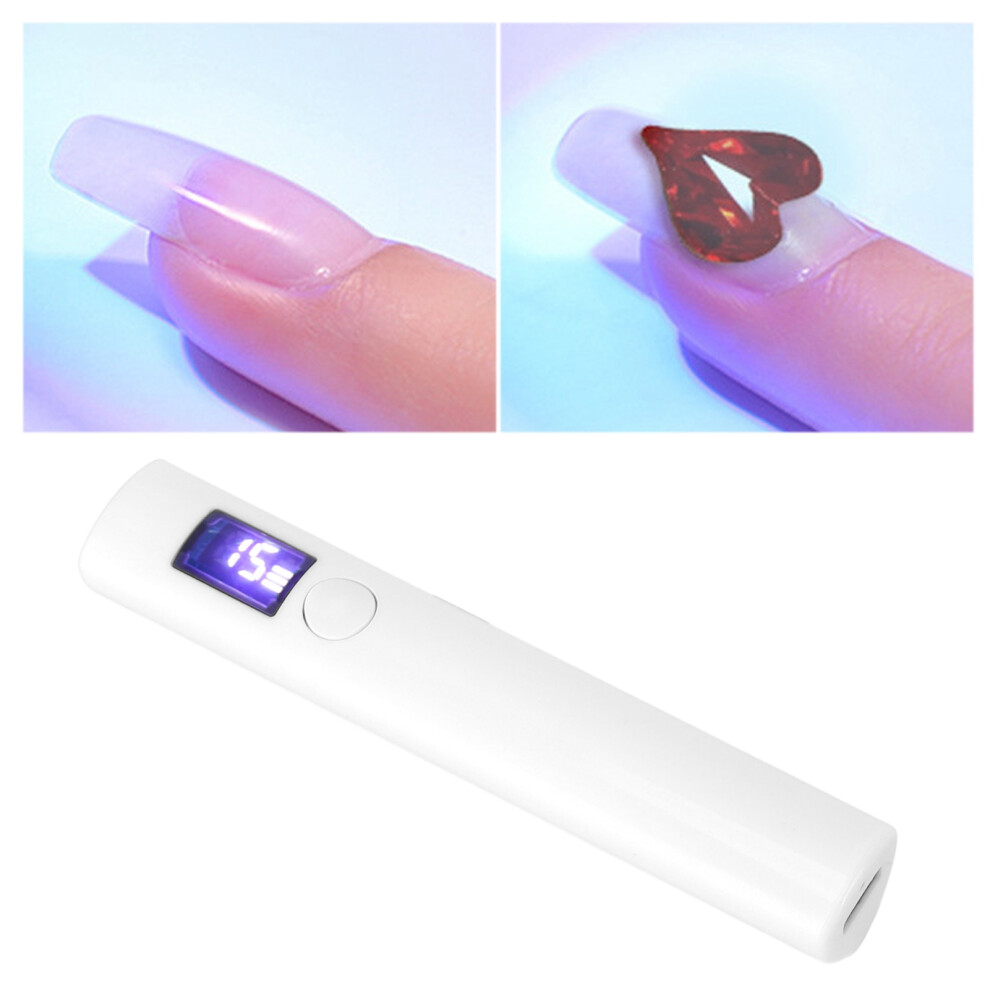 Light/White Portable Handheld Gel Nails With Digital Display, Usb Rechargeable,