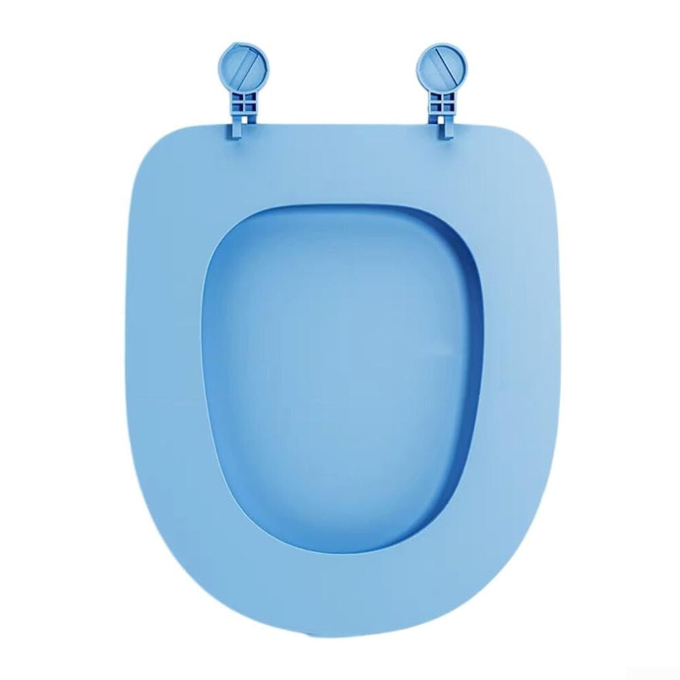 Ou Shape Soft Close Toilet Seat - Standard Urea Material, Quick Release Design, Blue U-Type For Easy Cleaning 6038364218001