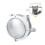 Automatic Cat Flap Door with 4 Locking Modes, Safe Plastic Construction, Easy Installation, White Pet Access Door 1