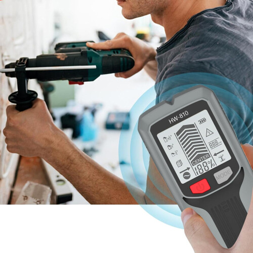 Stud Finder | Handheld Multifunctional Wood Stud Finder with LCD Display for Renovation, Framing, and Electrical Drywall Projects, Grey 1