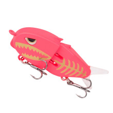 High Strength Slow Sinking Fishing Baits with Flexible Silicone Tail, Double Hooks, Bright Color for Bass and Predator Fish
