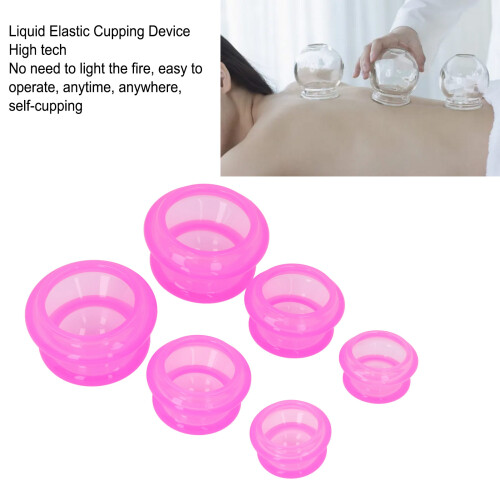 Ensemble de ventouses en silicone, 6 pièces, Rose Rouge, Taille unique 2