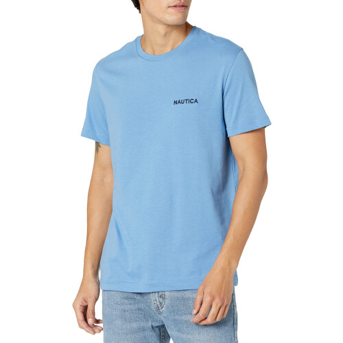 Nautica Ανδρικό T-Shirt Κοντομάνικο, Solid, Ριβιέρα Μπλε, 3X-Large