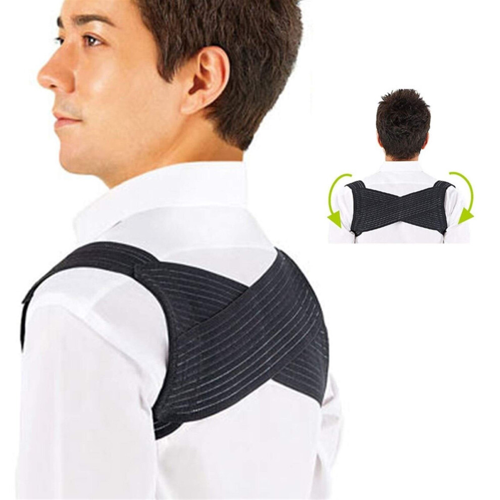 Yellow Posture Corrector Spinal Support Brace For Back, Shoulder, And Neck Pain Relief - Physical Therapy Trainer