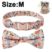 Custom Flower Collar for Female Dog Floral Pattern Engraved Pet Collars