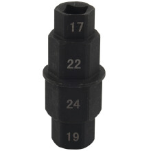 Motorcycles Hex Axle Tool 17mm 19mm 22mm 24mm Front Wheel Hub Axle Spindle Socket Adapter 3/8 Inch Compatibility