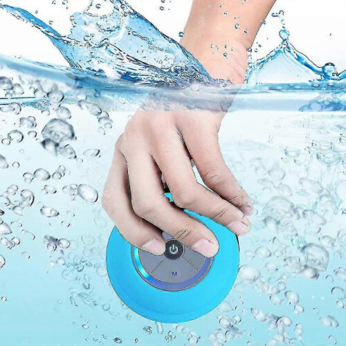 Blue-water Resistant Bluetooth Led Shower Speaker Fm Radio Tf Card Reader 2