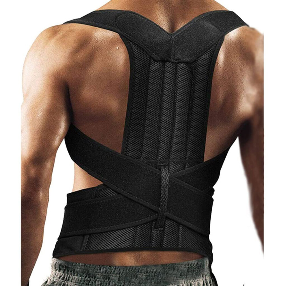 Adjustable Posture Correction Backrest Support with Fixing Tape for Shoulder and Back Alignment, Ergonomic Design