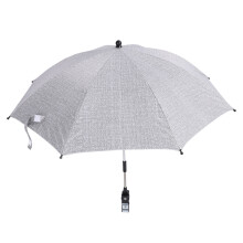 Parasole per passeggino da 85 cm, grande, denim grigio, clip-on