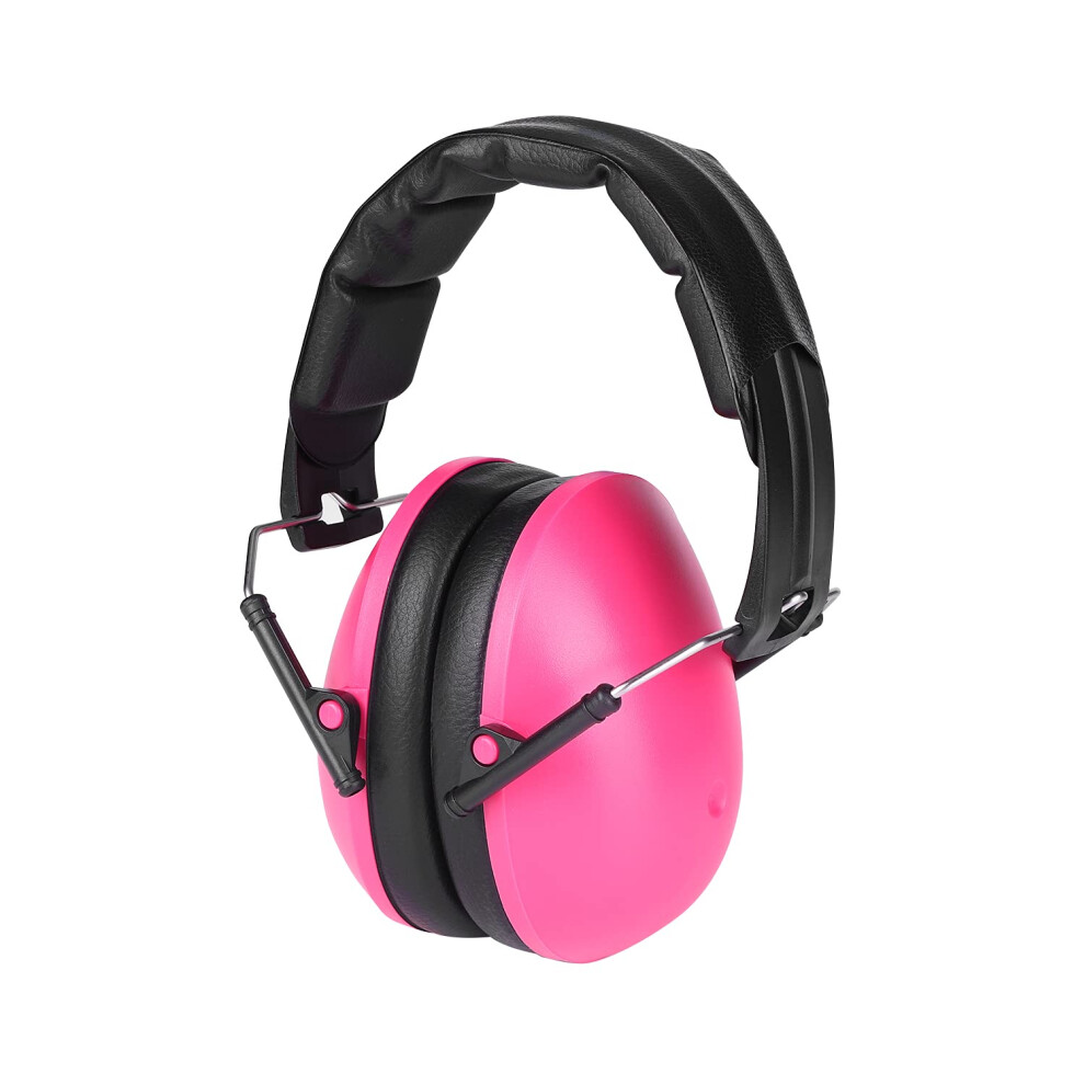 Kids Ear Defenders Noise Cancelling Ear Muffs Adjustable Foldable Padded Hearing Protectors For Autism Toddlers Construction Events Unisex Kids Pink