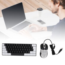 Teclado RGB de 61 teclas 11,36 x 3,98 x 1,34 pulgadas negro