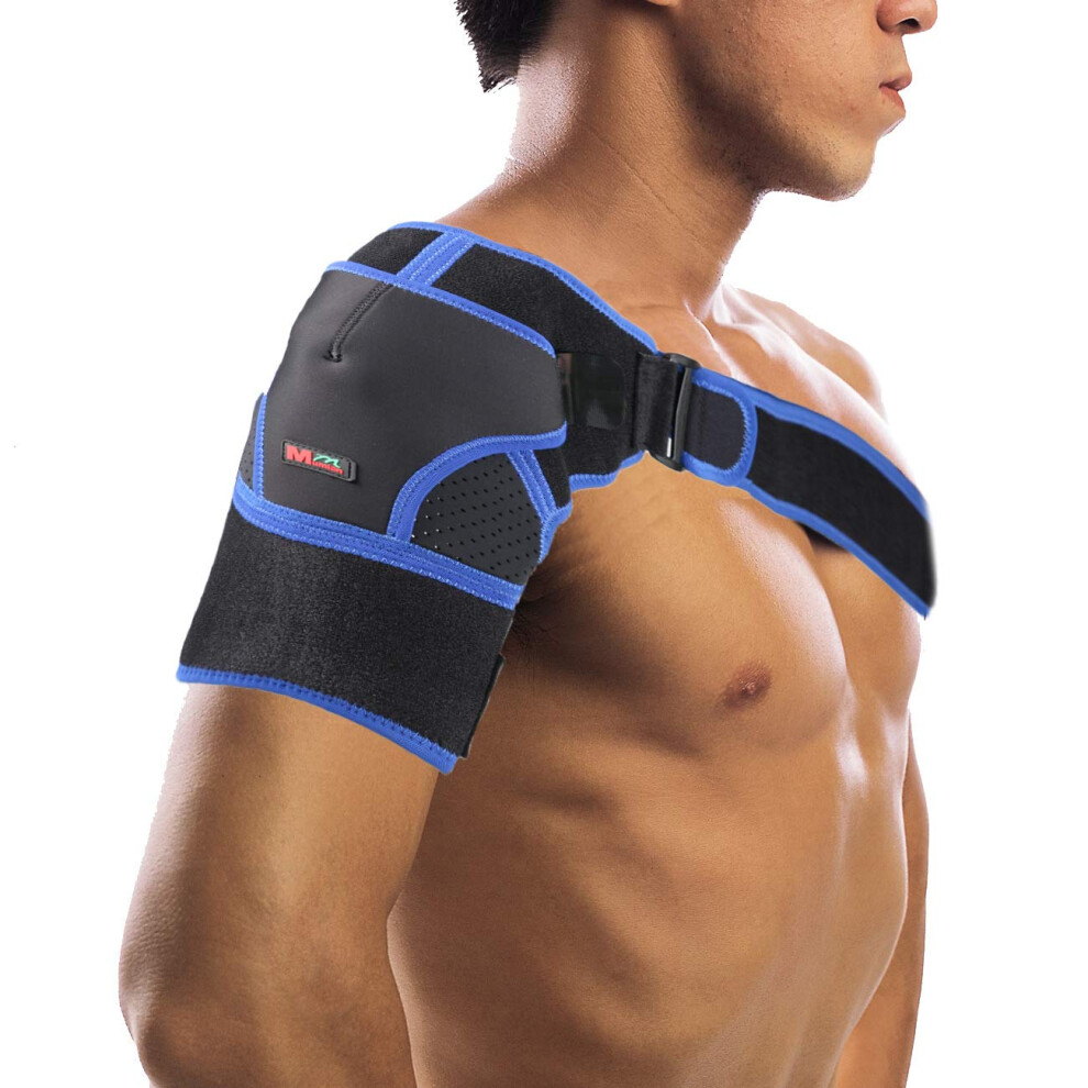 Adjustable Shoulder Support Frame for AC Joint Dislocation, Sprains, Bursitis - Breathable Four-Way Compression Design