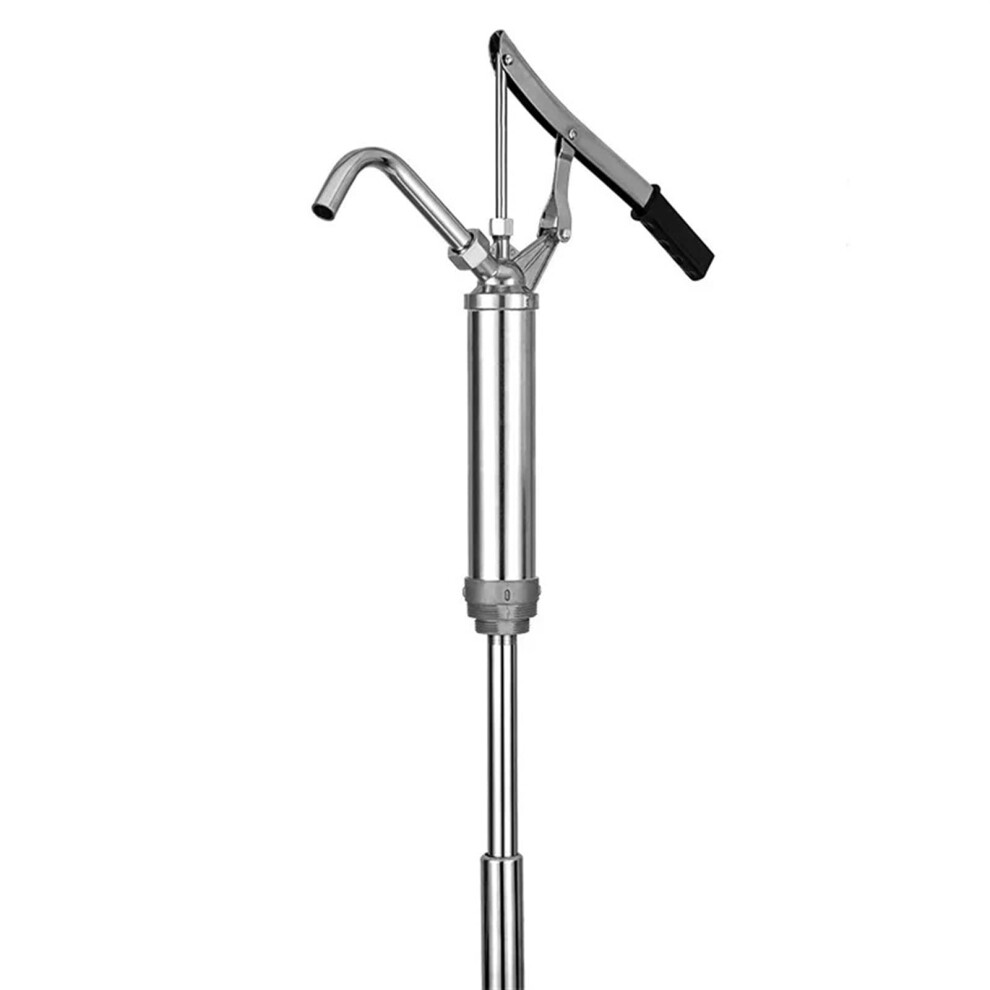 Lever Action Barrel Drum Pump For Fluid Transfer, Ergonomic Handle, Oil Drum Pump For Water And Oil Transfer Silver 9016109718754