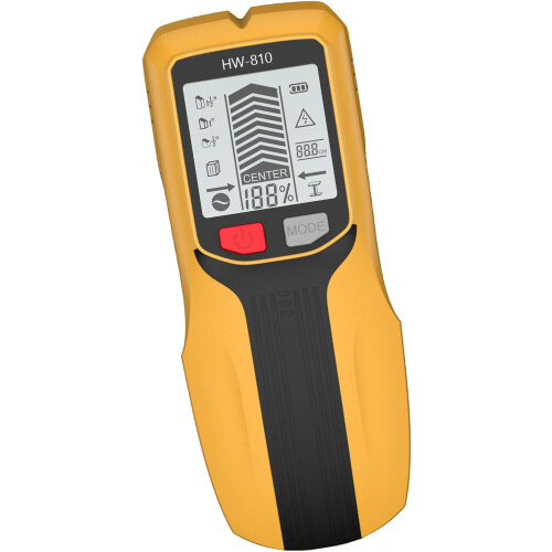 Advanced Handheld Wall Detector 5 in 1 Scanner for Precise Metal, Wood, Cable, and Stud Detection - Yellow 1