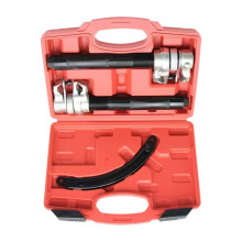 Coil Spring Compressor Kit for Shock Absorber Springs, Safety-Locked Tool for Engine Brake Steering Valve Fork Compatibility