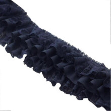 Sewing Accessories Decoration Professional Trim Trimming Skirt Handmade Diy Craft Flower Ruffle Collar Pleated Garment(1pc, Black)
