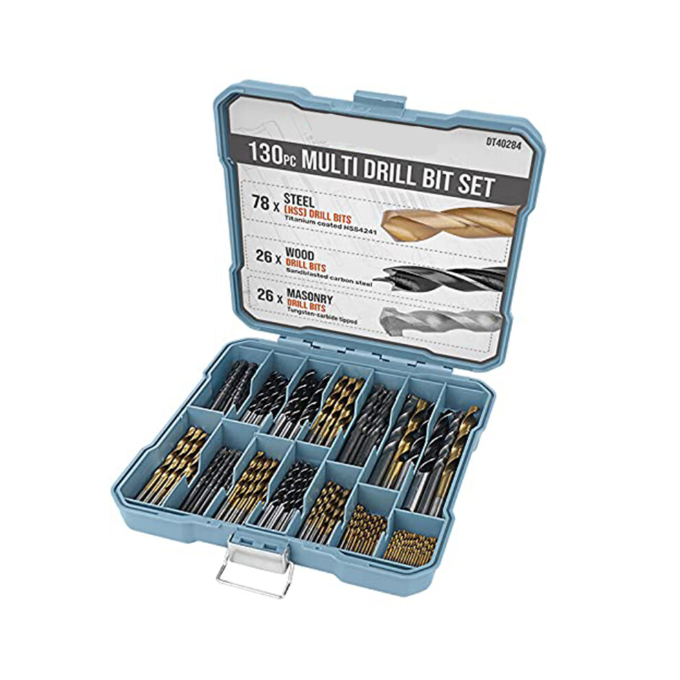99/130 Pieces Hss Metal Drill Bits Set Twist Drill-130 Pieces 7754000097142
