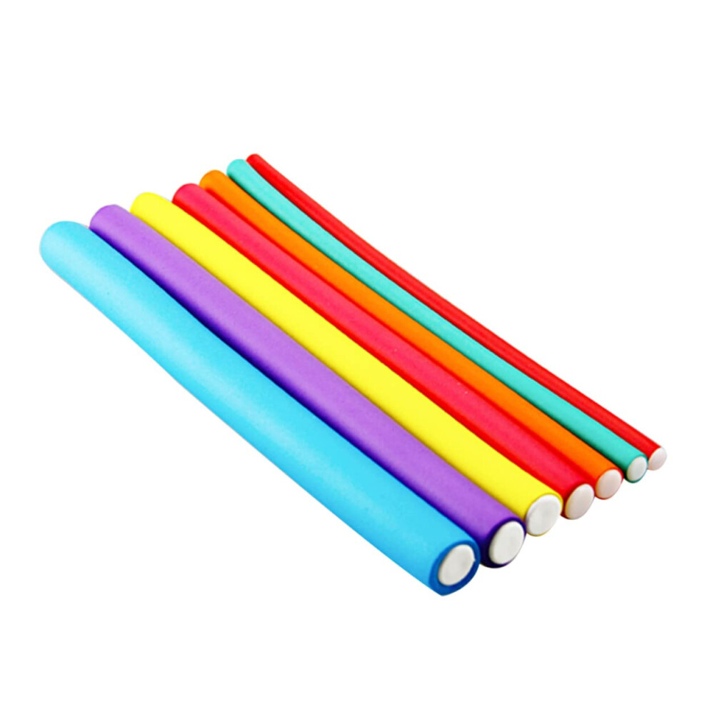20pcs Cold Wave Hair Curling Flex Rods Roller Sticks for No Heat Damage Curls in Random Colors Easy to Use DIY Styling