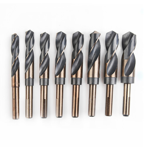 8 Pieces 1/2" Reduced Shank HSS Twist Drill Bits for-Bagged