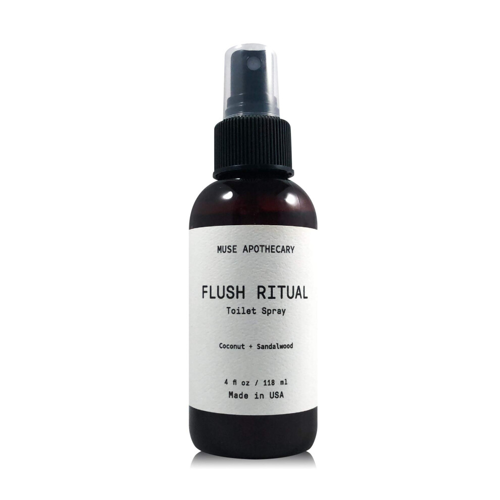 Muse Bath Apothecary Flush Ritual - Aromatic  Refreshing Toilet Spray  Use Before You go  4 oz  Infused with Natural Essential Oils - coconut  Sandalw-image-OPC-PFM279S-NEW