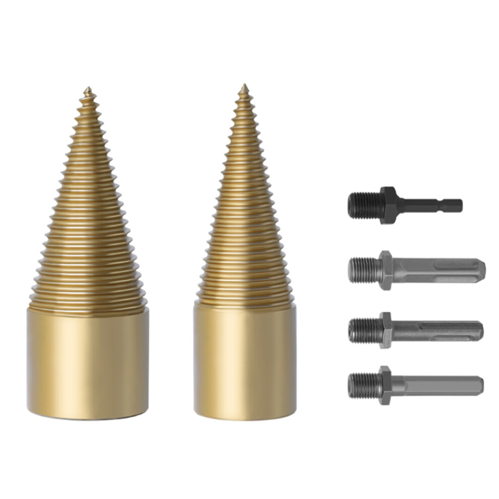 6Pcs/Set Firewood Log Splitter Drill Bit Wood Splitter Drill 7754000098460