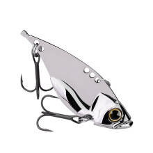 Fishing Tackle Silver Metal Sequins Lure 15G Sinking Vibration Bait for Bass and Pike Fishing in Blue Silver Gold