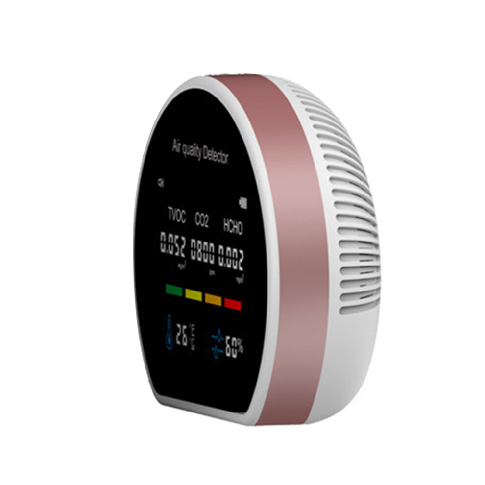 Air Quality Tester for w/ Alarm CO2 Detector HCHO-Rose gold