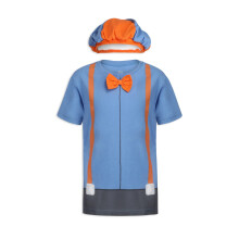 Blippi Boys Roleplay T-Shirt e Cappello Set per Bambini Piccoli e Grandi - Blu/Arancione