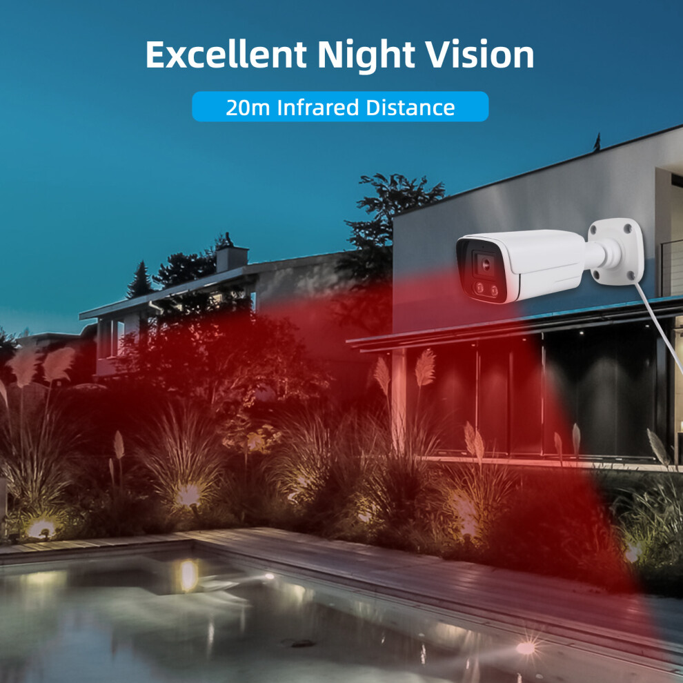 Surveillance Camera 4Mp Poe 3.6Mm Lens Night Vision Audio Mic 6901347903419