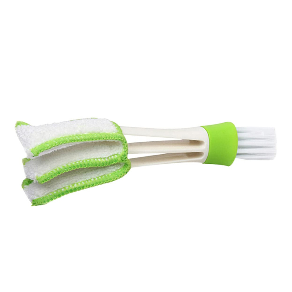 Double-Ended Mini Duster Brush For Car Air Vent And Ac Cleaning Tool, Nylon Material For Interior And Window Blinds 6447073528729