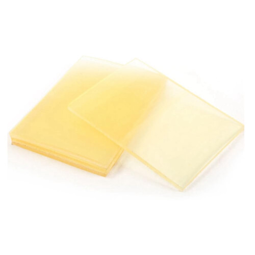 Beef Tendon Backing Plate Tool - Diamond Cutting Perforated Yellow Plate, Durable Material, 1 Piece Size