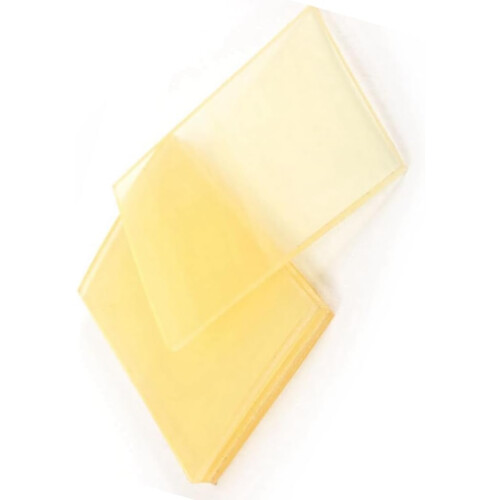 Beef Tendon Backing Plate Tool - Diamond Cutting Perforated Yellow Plate, Durable Material, 1 Piece Size 1