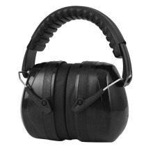 Adjustable Ear Defenders Noise Reduction Earmuffs Hearing Protection Black Free Size