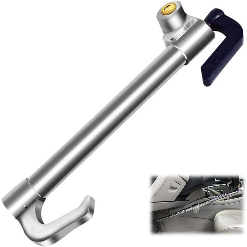 Steering Wheel Lock Bar For Car, Universal Brake Pedal Lock, Double Hook Anti-Theft Device For Suv Truck Van With 2 Keys 6447073528934