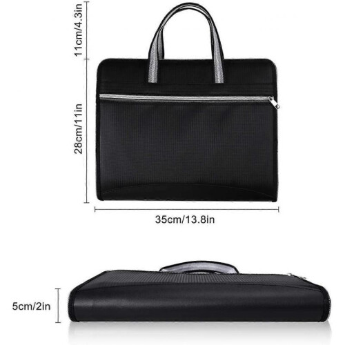 Suitcase Sorter Document Bag with 12 Compartments, Portable Expandable A4 Accordion Briefcase Folder 1