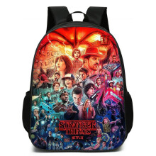 (Orange)Mochilas Stranger Things hombres mujeres adolescentes bolso escolar viaje al aire libre computadora portátil