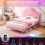 (Pink, PU Leather Bed Frame) 3ft Single Upholstered Bed with LED Headboard 7